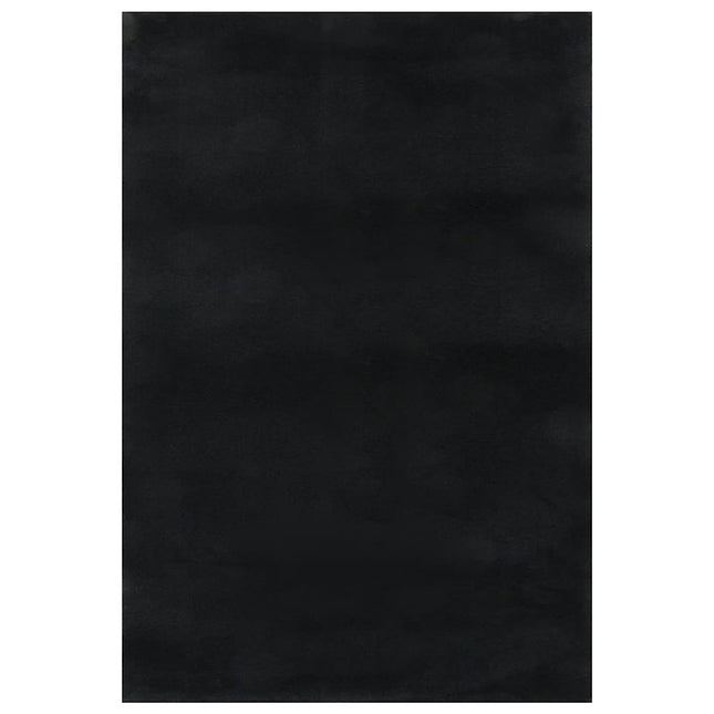 Shaggy tæppe sort 240x305 cm polyester