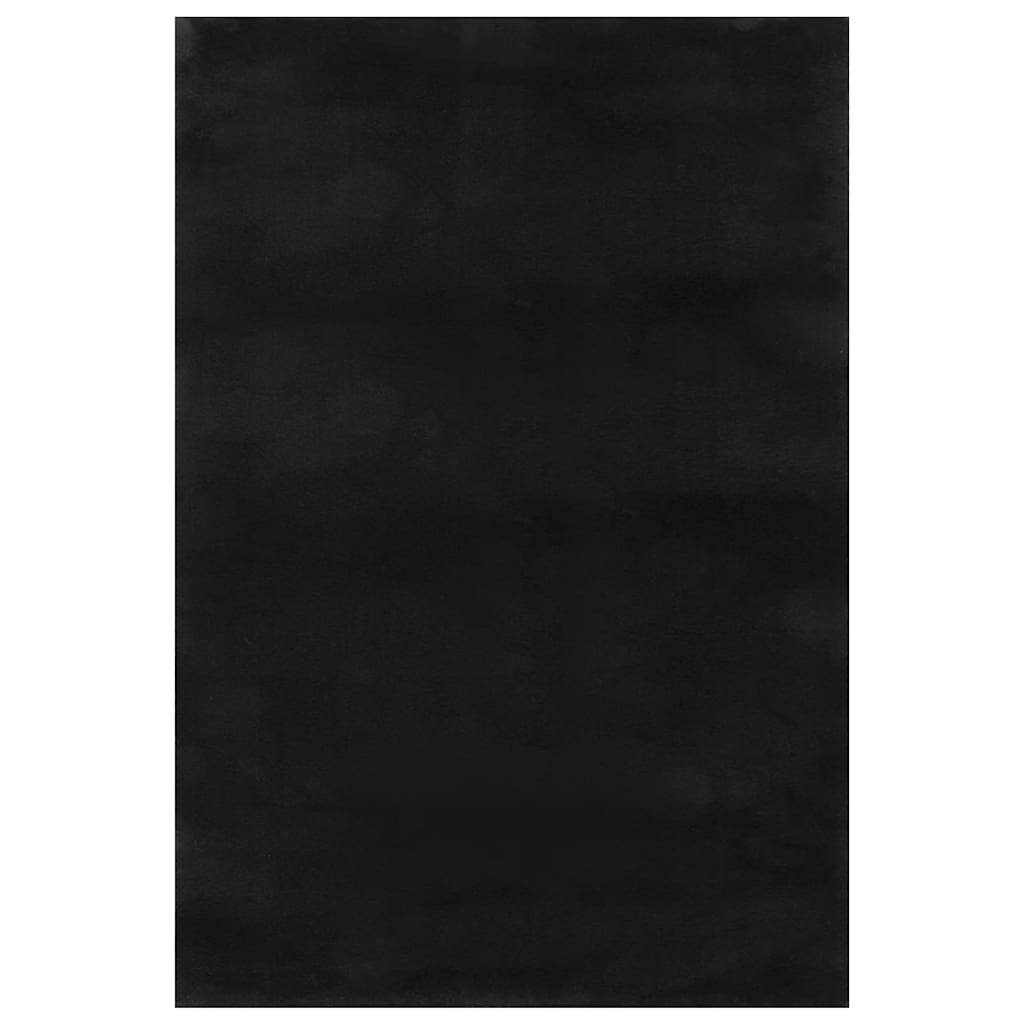 Shaggy tæppe sort 240x305 cm polyester