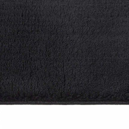 Shaggy tæppe sort 240x305 cm polyester