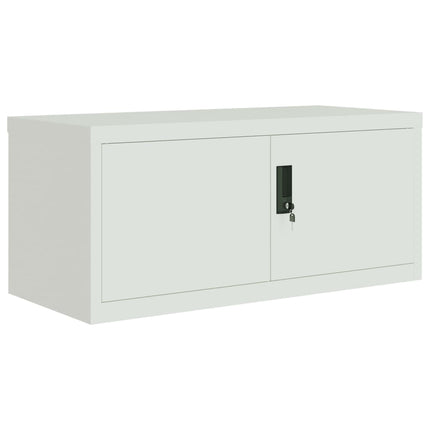 arkivskab 90x40x110 cm stål lysegrå