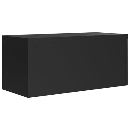 arkivskab 90x40x220 cm stål sort