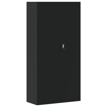 arkivskab 90x40x220 cm stål sort