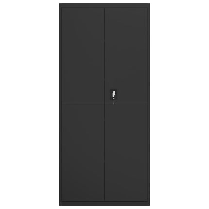 arkivskab 90x40x240 cm stål sort