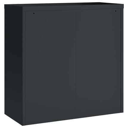 arkivskab 90x40x130 cm stål antracitgrå