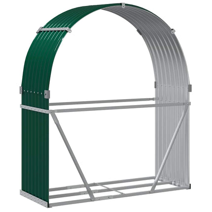 brændestativ 120x45x140 cm galvaniseret stål grøn