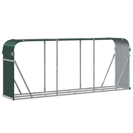 brændestativ 234x45x100 cm galvaniseret stål grøn