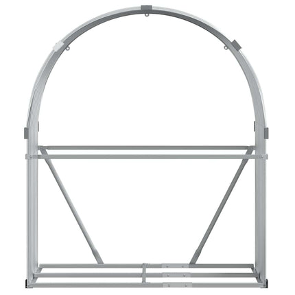 brændestativ 120x45x140 cm galvaniseret stål lysegrå