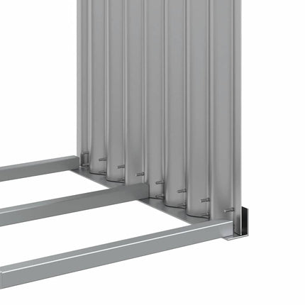 brændestativ 120x45x140 cm galvaniseret stål lysegrå