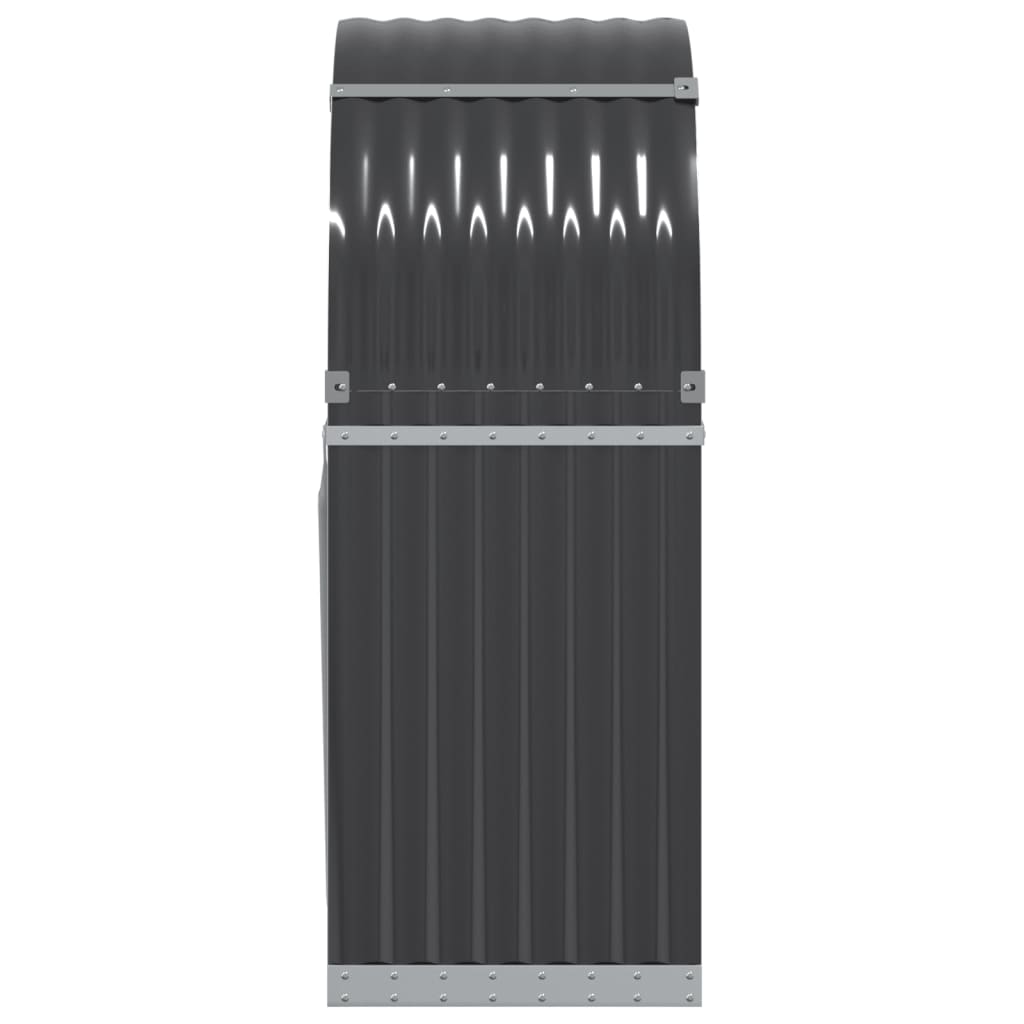 brændeholder antracit 80x45x120 cm galvaniseret stål