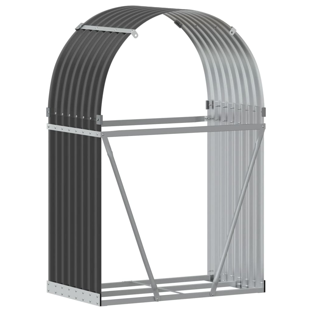 brændeholder antracit 80x45x120 cm galvaniseret stål