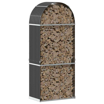 brændeholder antracit 80x45x190 cm galvaniseret stål