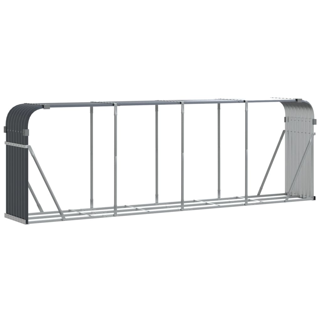 brændestativ 300x45x100 cm galvaniseret stål antracitgrå