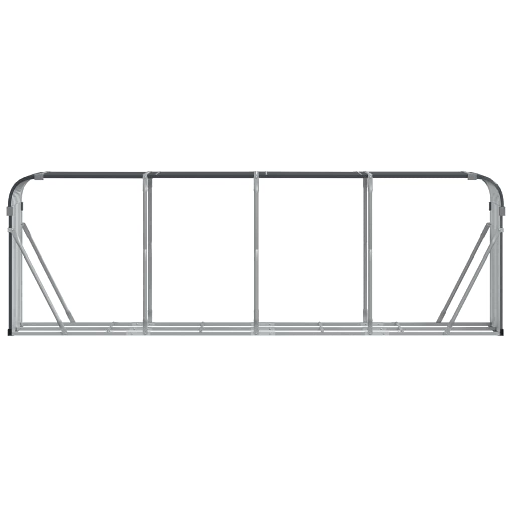 brændestativ 300x45x100 cm galvaniseret stål antracitgrå