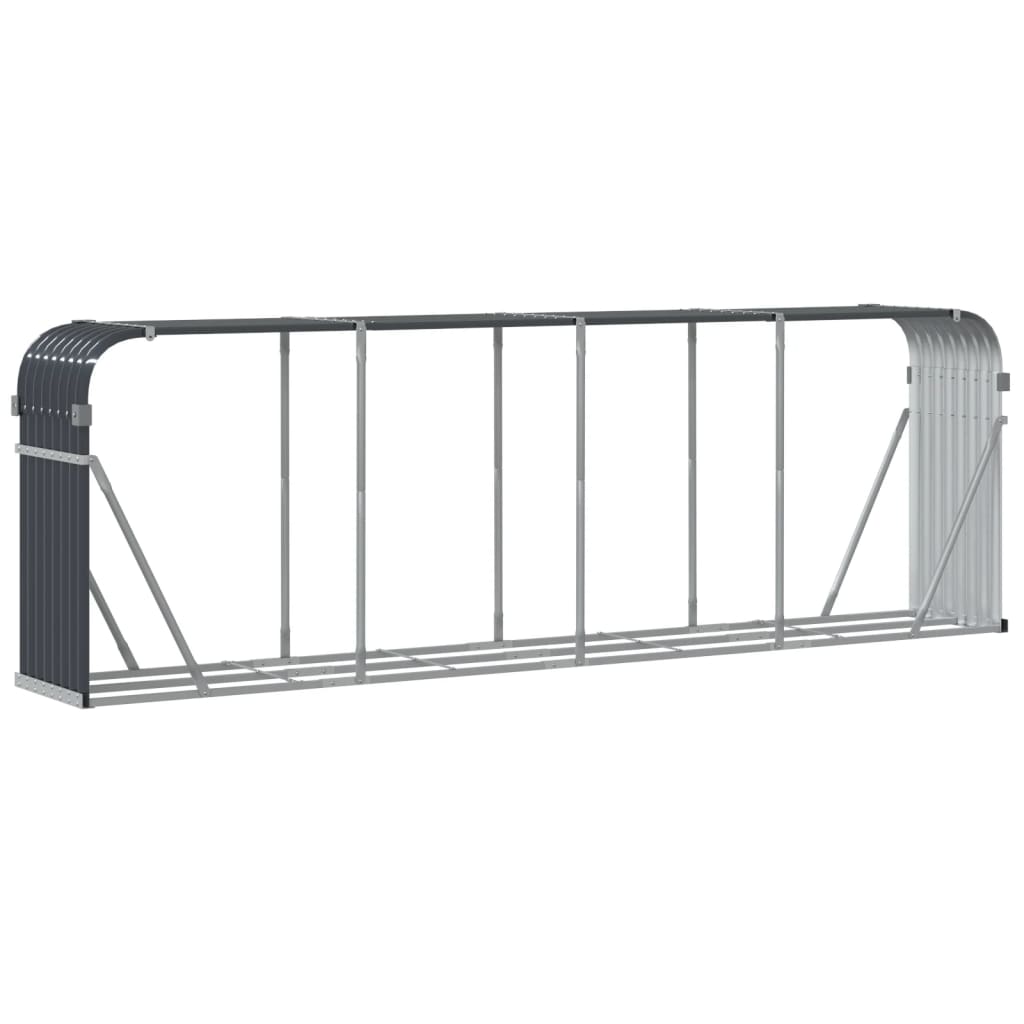 brændestativ 300x45x100 cm galvaniseret stål antracitgrå