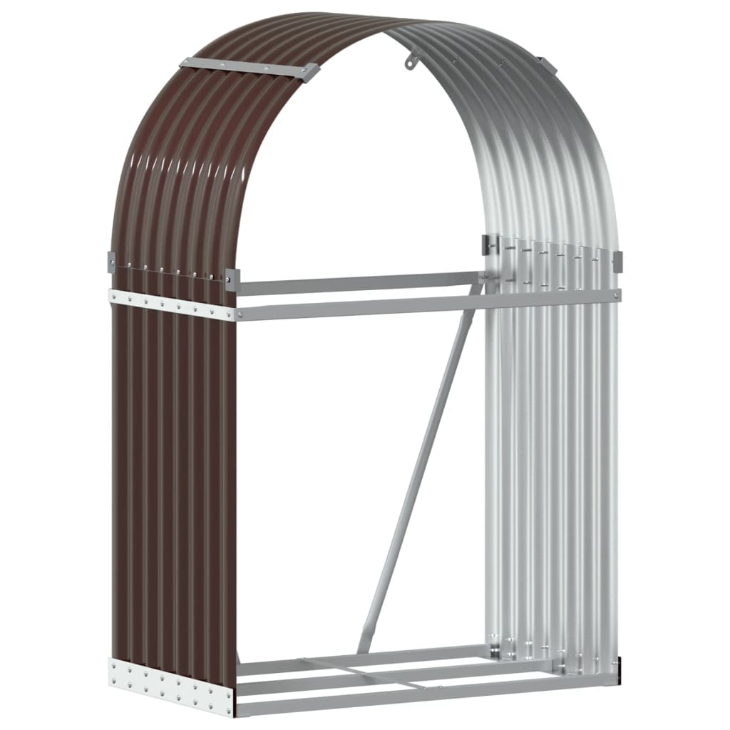 brændestativ 80x45x120 cm galvaniseret stål brun