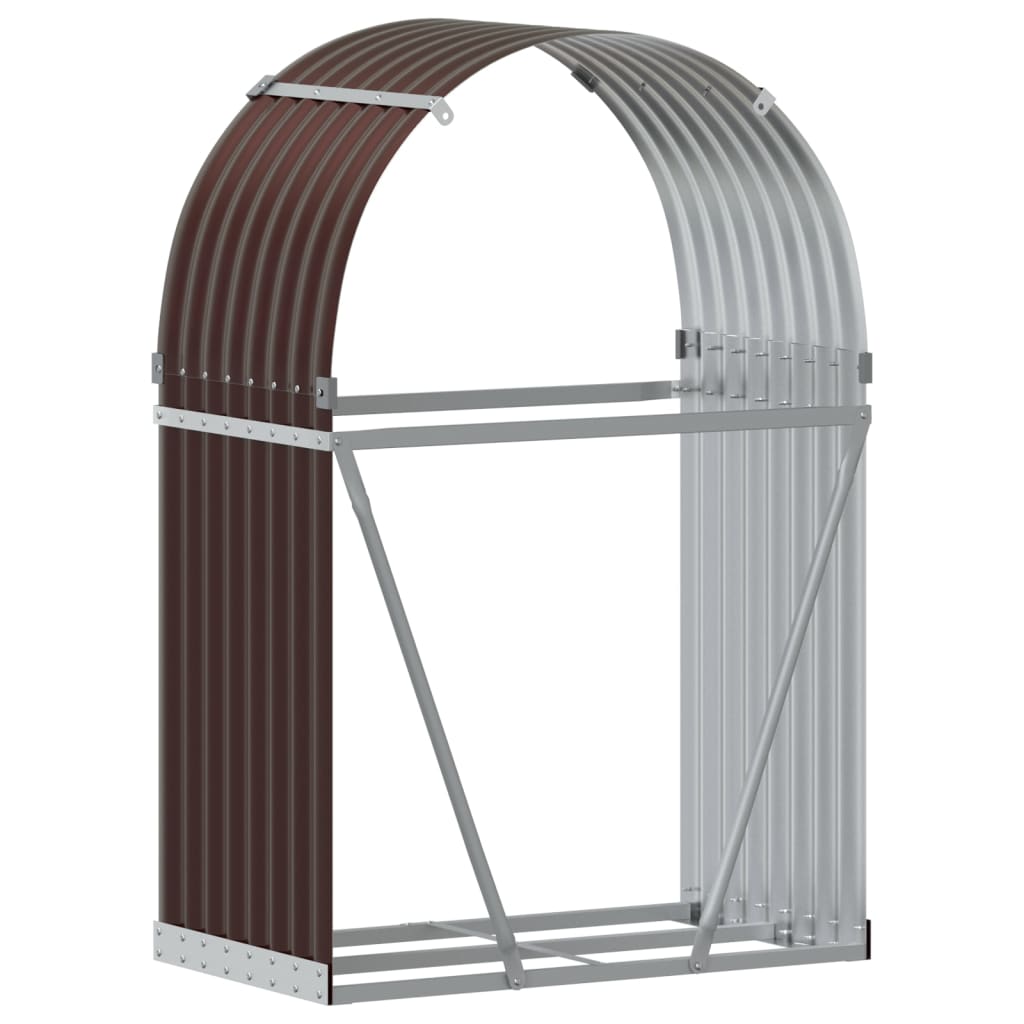 brændestativ 80x45x120 cm galvaniseret stål brun