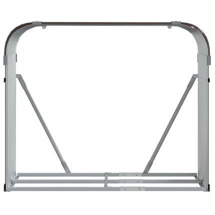 brændestativ 120x45x100 cm galvaniseret stål brun