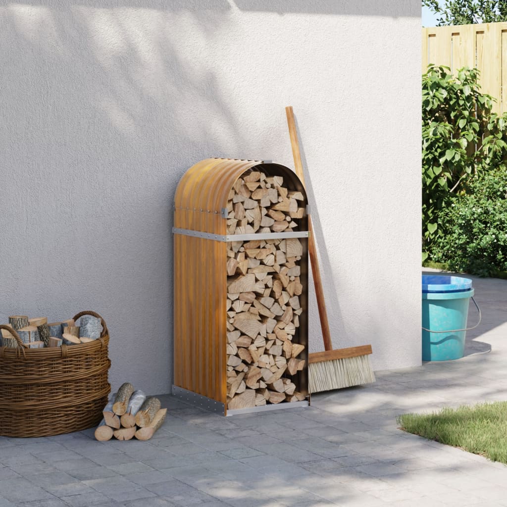 brændestativ 40x45x100 cm galvaniseret stål trælook billede