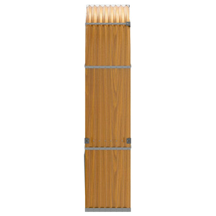 brændestativ 120x45x210 cm galvaniseret stål trælook