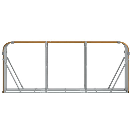brændestativ 234x45x100 cm galvaniseret stål trælook