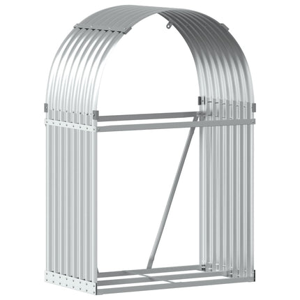 brændestativ 80x45x120 cm galvaniseret stål sølvfarvet