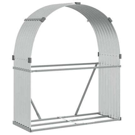 brændestativ 120x45x140 cm galvaniseret stål sølvfarvet