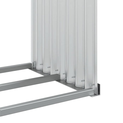 brændestativ 120x45x140 cm galvaniseret stål sølvfarvet