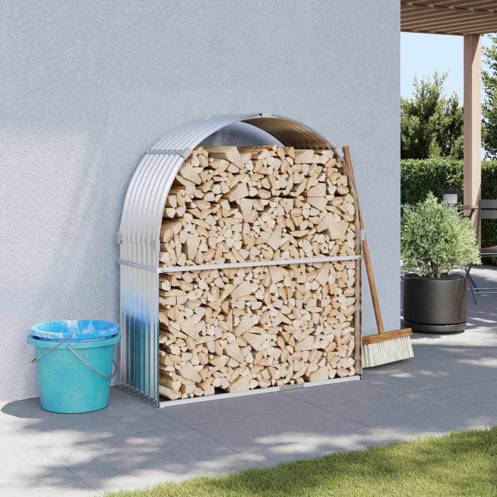 Brændestativ Galvaniseret Stål - Sølv / 120 x 45 x 140 cm