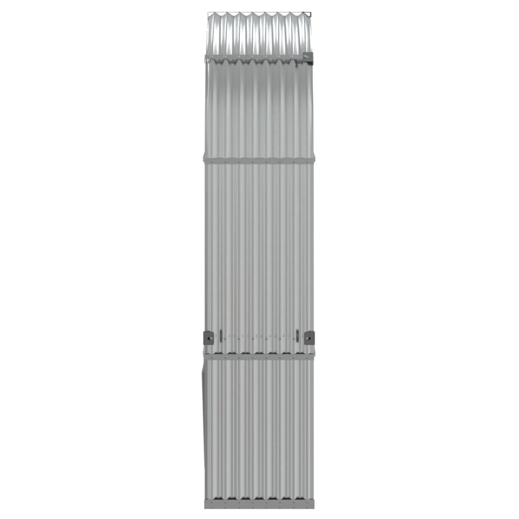 brændestativ 120x45x210 cm galvaniseret stål sølvfarvet