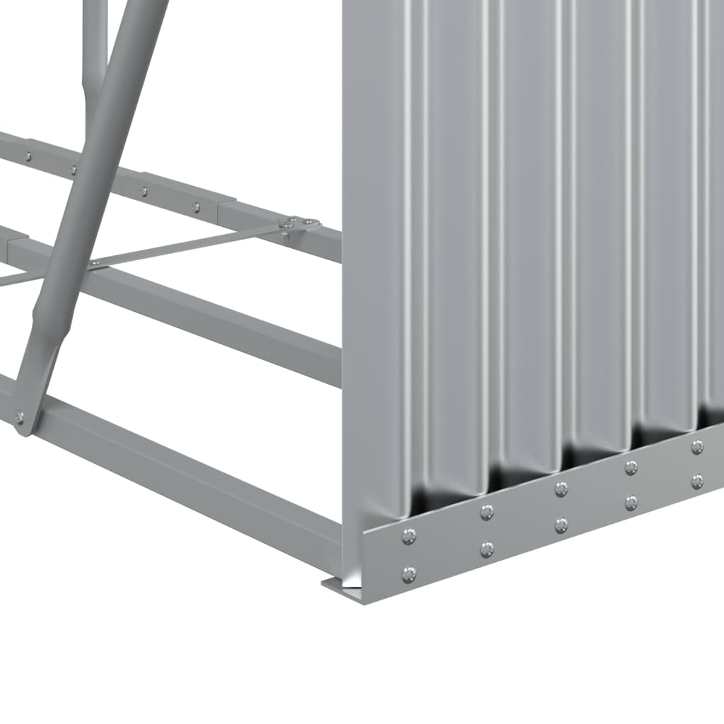 brændestativ 180x45x100 cm galvaniseret stål sølvfarvet