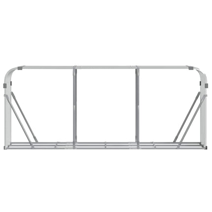 brændestativ 234x45x100 cm galvaniseret stål sølvfarvet