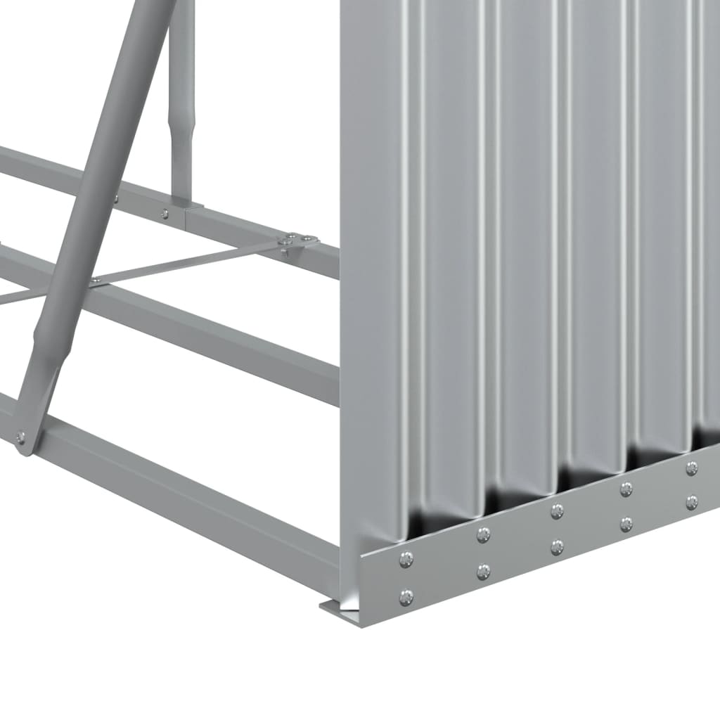 brændestativ 234x45x100 cm galvaniseret stål sølvfarvet