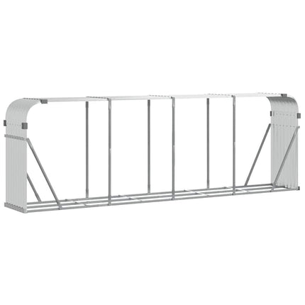 brændestativ 300x45x100 cm galvaniseret stål sølvfarvet