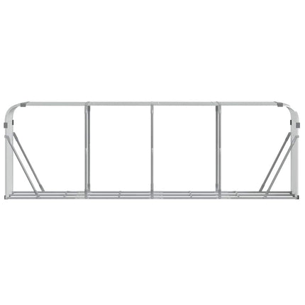 brændestativ 300x45x100 cm galvaniseret stål sølvfarvet
