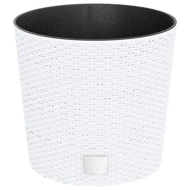plantekrukke 15/15,3 l udtagelig indsats PP rattanlook hvid