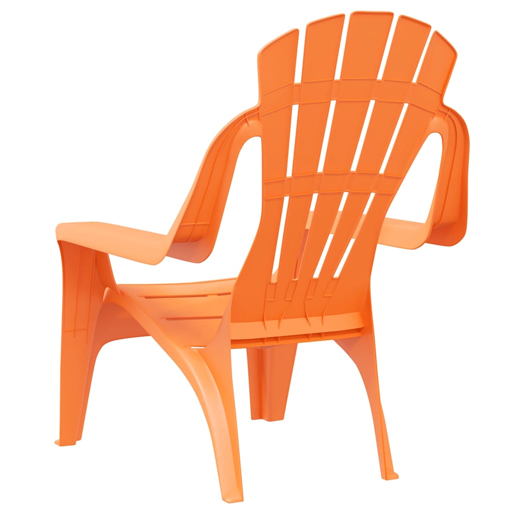 havestole til børn 2 stk. 37x34x44 cm PP trælook orange