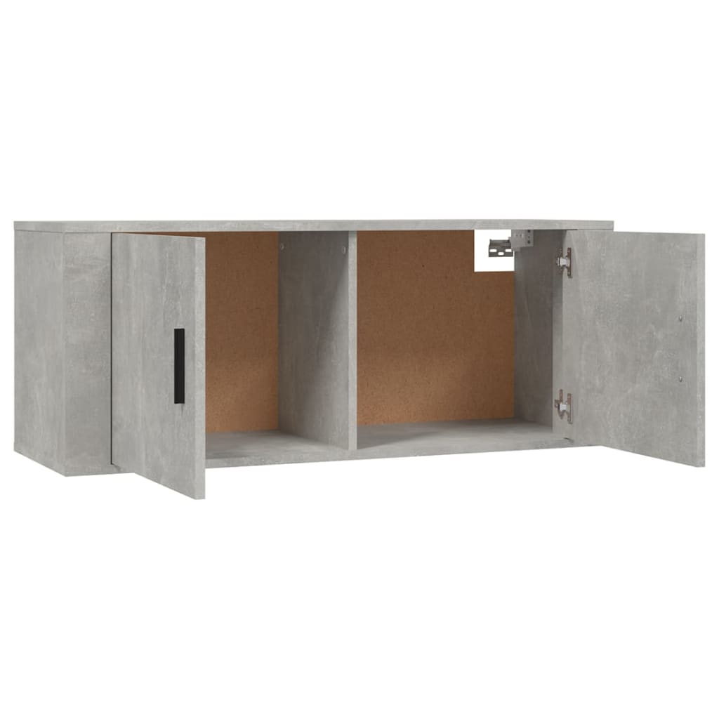 væghængte tv-skabe 2 stk. 100x34,5x40 cm betongrå