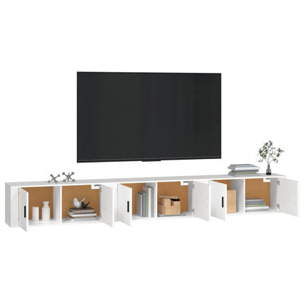 væghængte tv-skabe 3 stk. 100x34,5x40 cm hvid