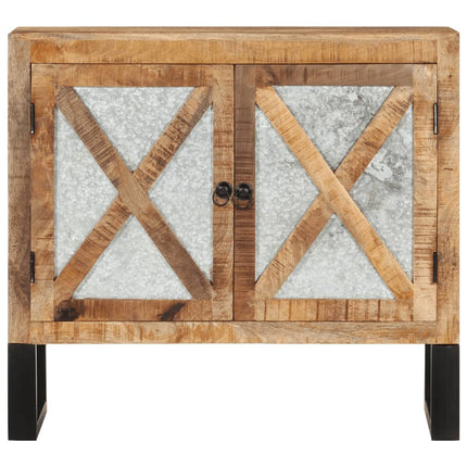 skænk 80x30x71 cm massivt ru mangotræ og metal