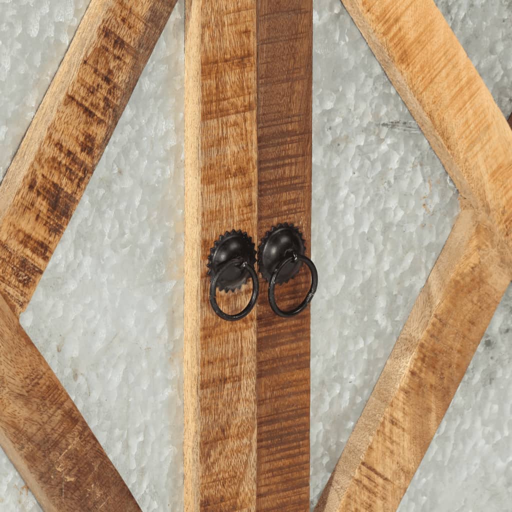 skænk 80x30x71 cm massivt ru mangotræ og metal