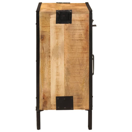 skænk 80x31x66 cm massivt ru mangotræ og metal