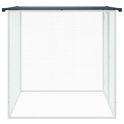 hønsehus med tag 103x98x90 cm galvaniseret stål antracitgrå