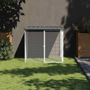hønsehus med tag 103x98x90 cm galvaniseret stål antracitgrå