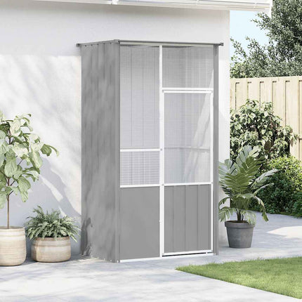fuglebur 115x78x200 cm galvaniseret stål grå