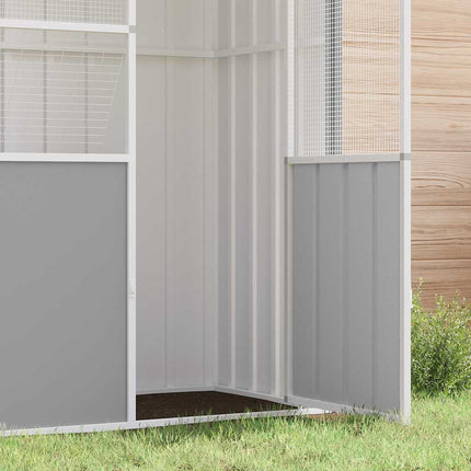fuglebur 115x78x200 cm galvaniseret stål grå