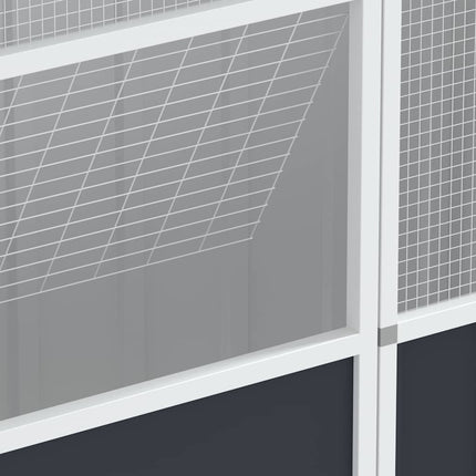 fuglebur 215x78x200 cm galvaniseret stål antracitgrå