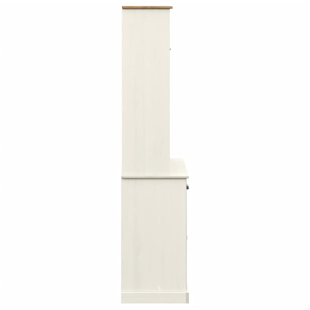 skænk VIGO 78x40x175 cm massivt fyrretræ hvid