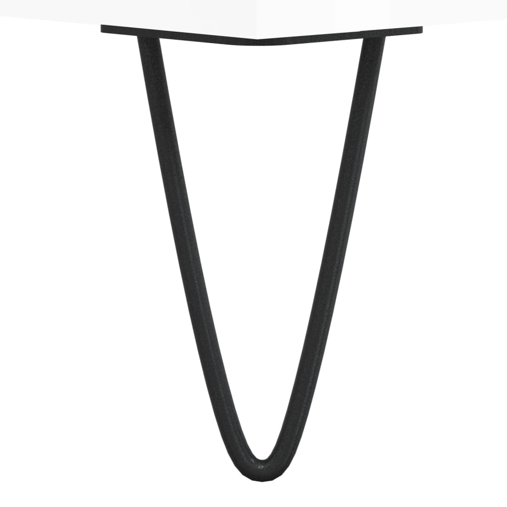 sengebord 40x30x50 cm konstrueret træ hvid højglans