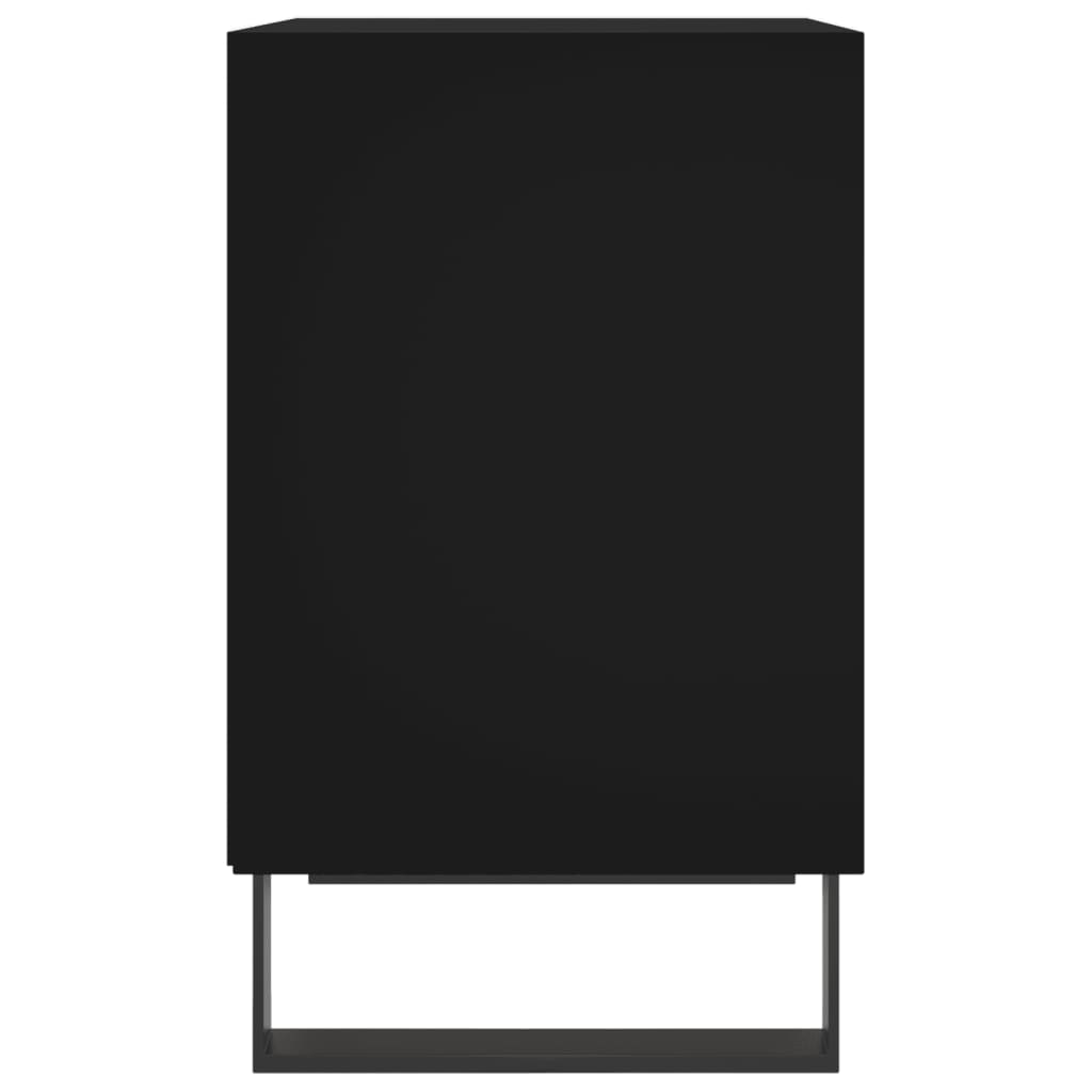 sengebord 40x30x50 cm konstrueret træ sort