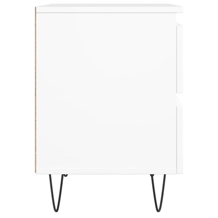 sengebord 40x35x50 cm konstrueret træ hvid